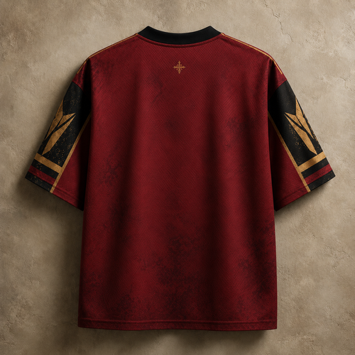 Jesus Jersey Football Shirt Red Baroque Faith Edition Chaosbornwear