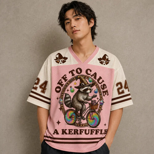 Kerfuffle Wizard Raccoon Rainbow Jersey Shirt Off To Cause 24 Chaosbornwear