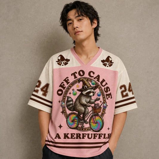 Kerfuffle Wizard Raccoon Rainbow Jersey Shirt Off To Cause 24 Chaosbornwear