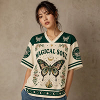 Magical Soul Butterfly Crystal Moon Jersey Shirt Celestial Chaosbornwear