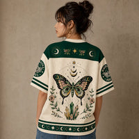 Magical Soul Butterfly Crystal Moon Jersey Shirt Celestial Chaosbornwear