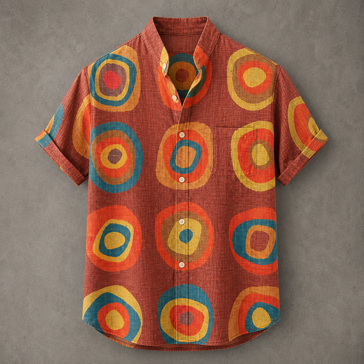 Men’s Retro Button Shirt Vintage Summer Design Chaosbornwear