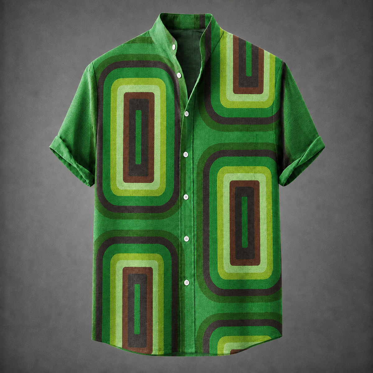 Men’s Retro Button Shirt Vintage Summer Design Chaosbornwear
