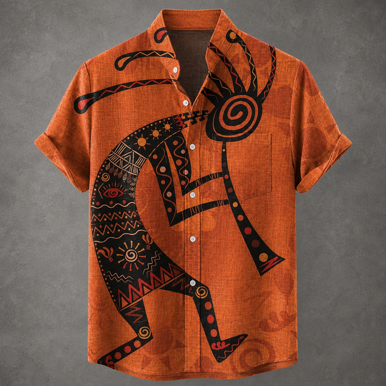 Men’s Retro Button Shirt Vintage Summer Design Chaosbornwear