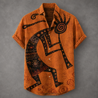 Men’s Retro Button Shirt Vintage Summer Design Chaosbornwear