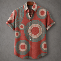 Men’s Retro Button Shirt Vintage Summer Design Chaosbornwear