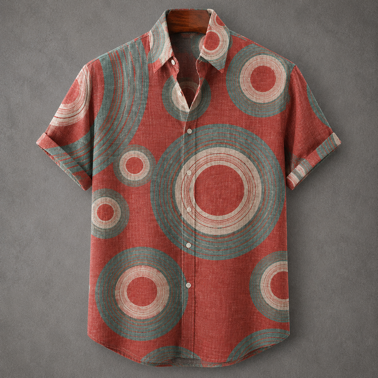 Men’s Retro Button Shirt Vintage Summer Design Chaosbornwear