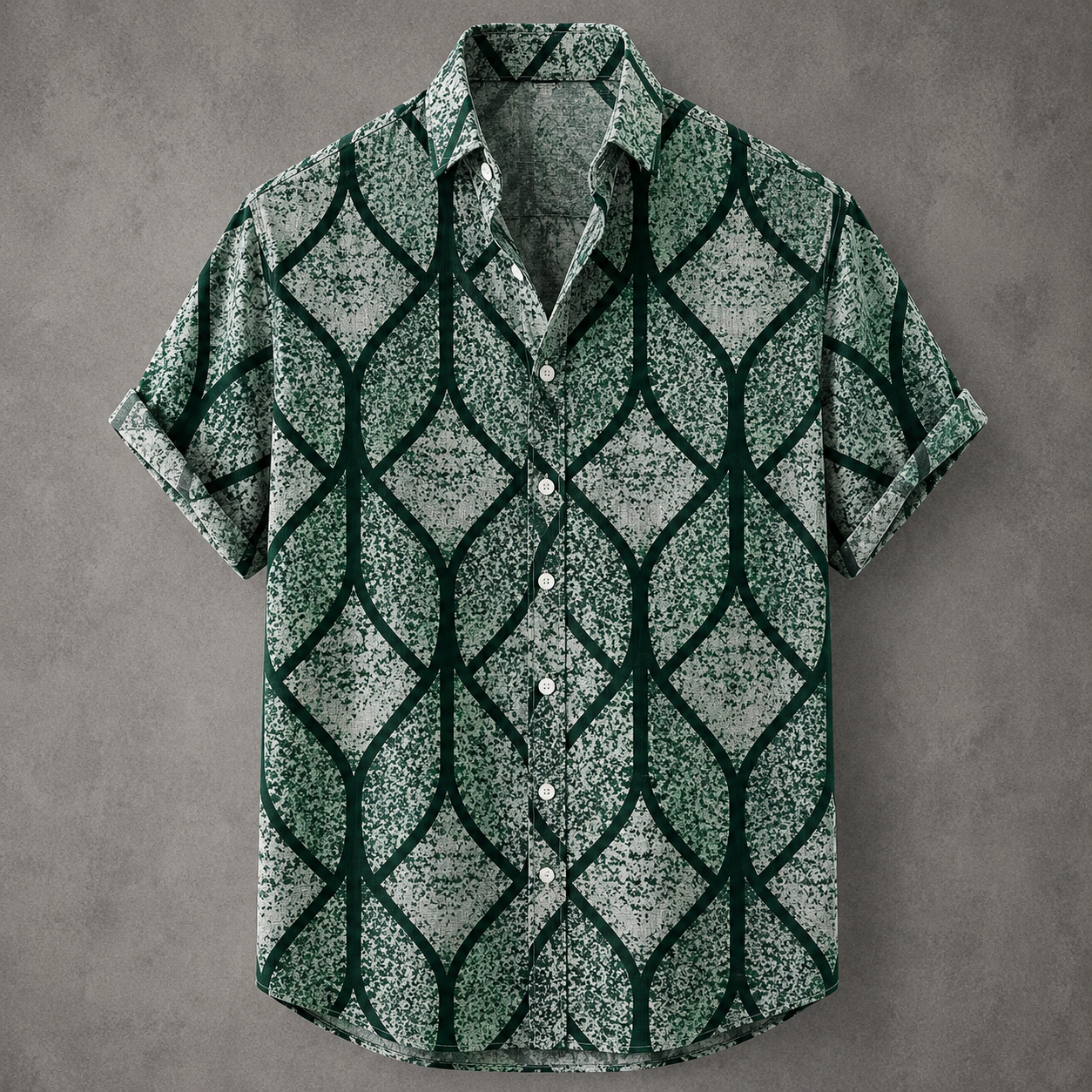 Men’s Retro Button Shirt Vintage Summer Design Chaosbornwear