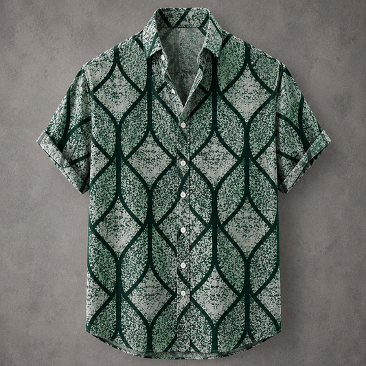 Men’s Retro Button Shirt Vintage Summer Design Chaosbornwear