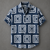 Men’s Retro Button Shirt Vintage Summer Design Chaosbornwear