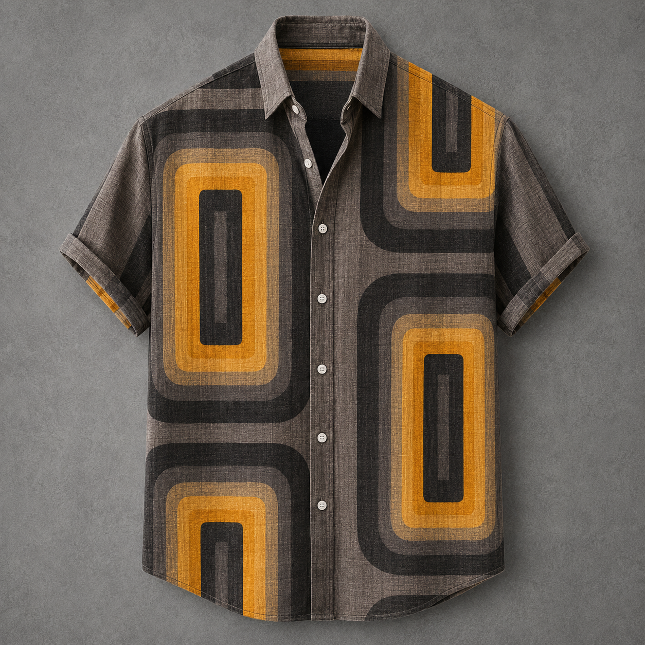Men’s Retro Button Shirt Vintage Summer Design Chaosbornwear