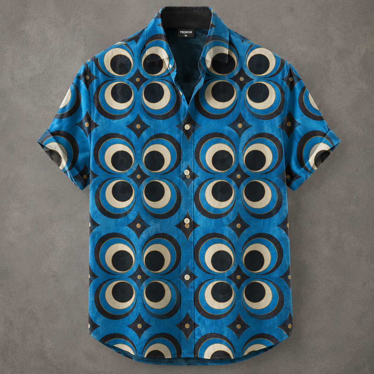 Men’s Retro Button Shirt Vintage Summer Design Chaosbornwear
