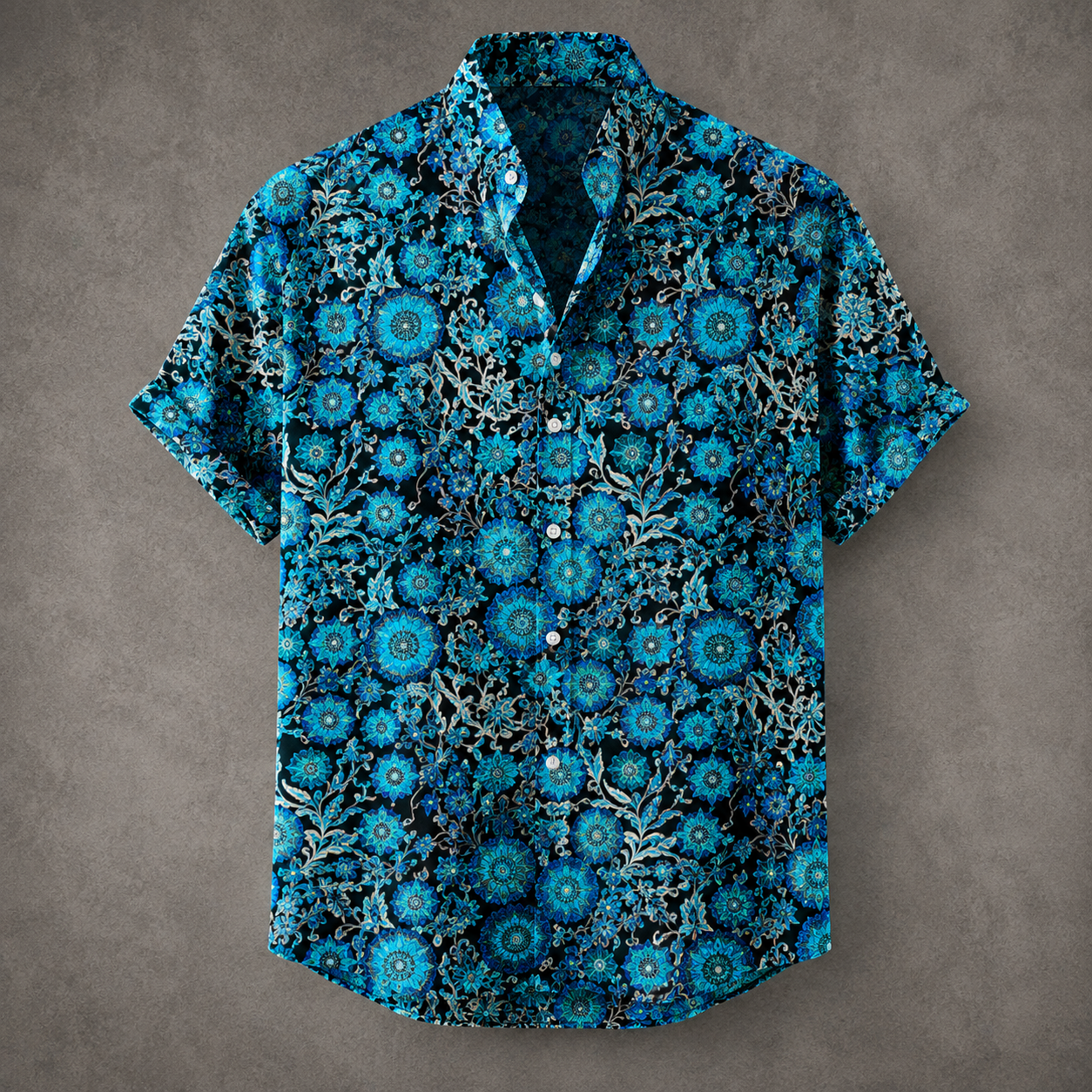 Men’s Retro Button Shirt Vintage Summer Design Chaosbornwear