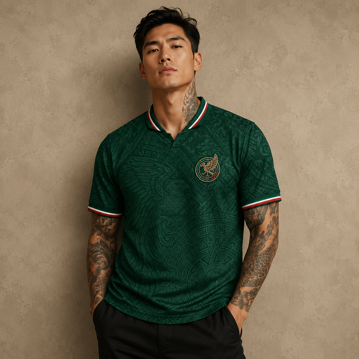 Mexico Jersey Shirt Green Eagle Premium Heritage Edition Chaosbornwear
