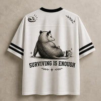 Opossum Jersey Shirt My Back Hurts But I'm Being Really Brave About It Surviving Is Enough Chaosbornwear