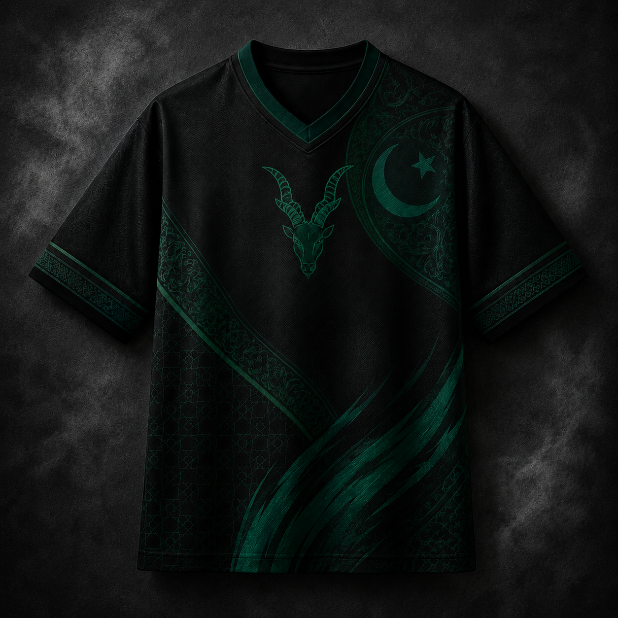 Pakistan Jersey Shirt Black Emerald Heritage Edition Chaosbornwear