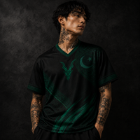 Pakistan Jersey Shirt Black Emerald Heritage Edition Chaosbornwear