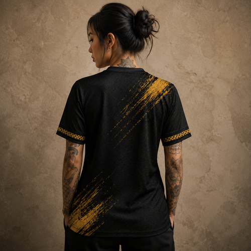 Palestine Jersey Shirt Black Gold Heritage Edition Chaosbornwear