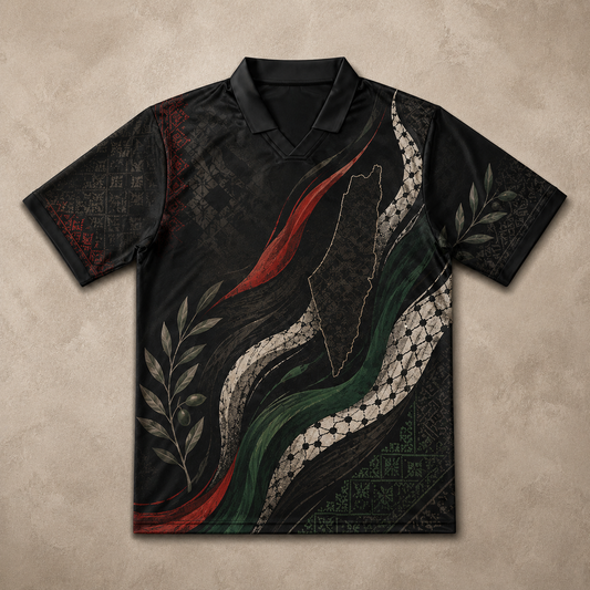 Palestine Polo Shirt Black Heritage Premium Edition Chaosbornwear