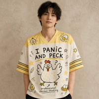 Panic & Peck Chicken Mesh Football Jersey Chaosbornwear