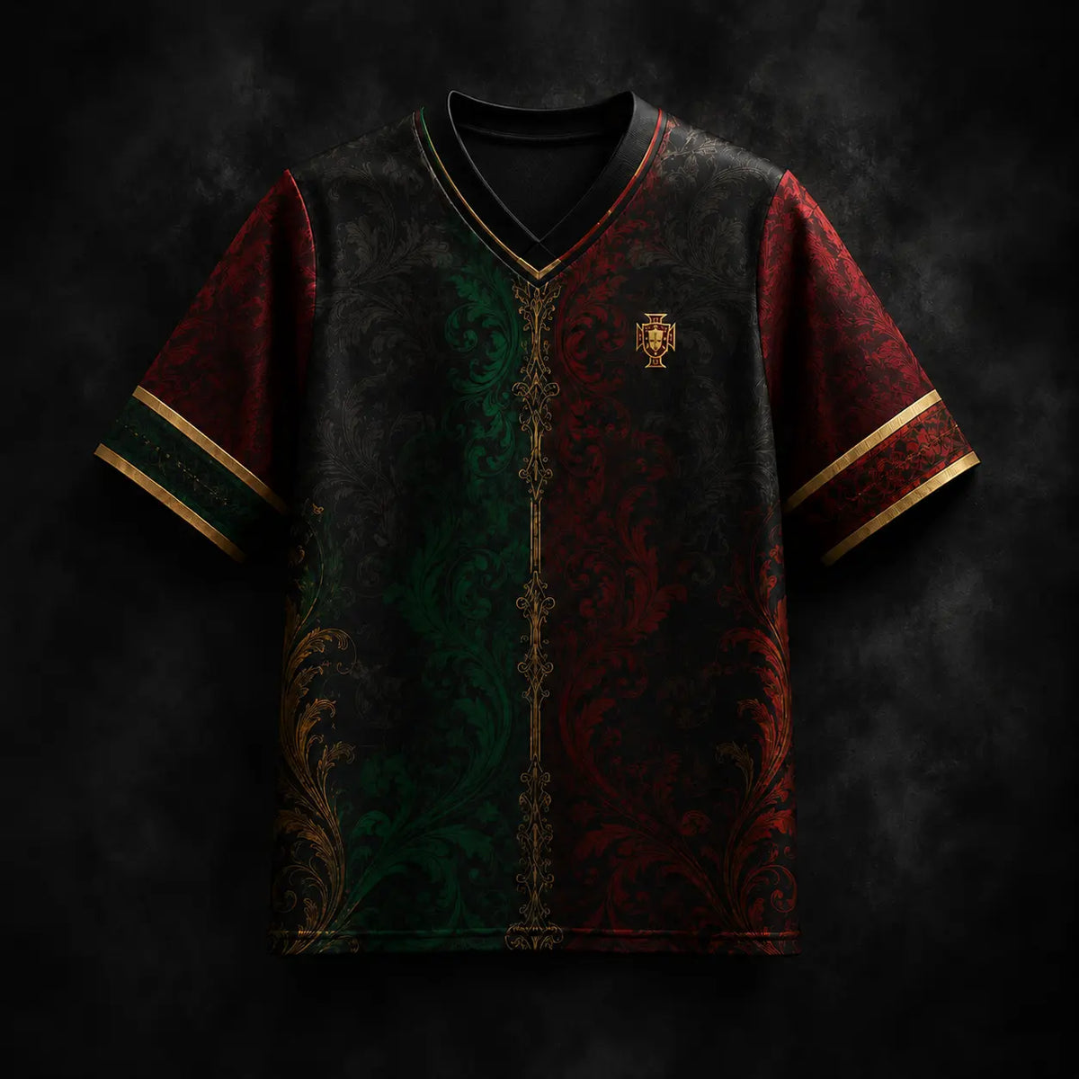 Portugal Jersey Shirt Black Baroque Premium Edition