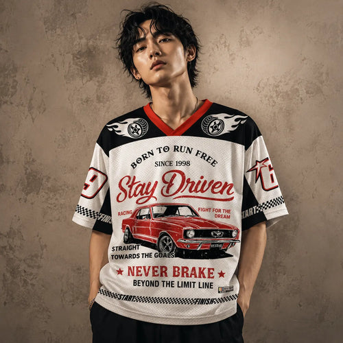 Racing Football Shirt Mens Vintage Car Soccer Jersey Chaosbornwear