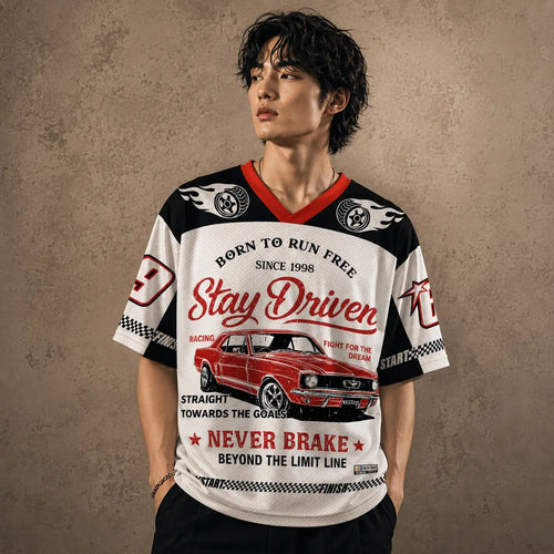 Racing Football Shirt Mens Vintage Car Soccer Jersey Chaosbornwear