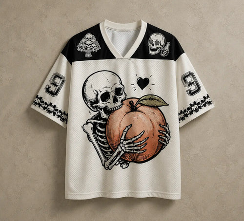 Skeleton Jersey Shirt I'll Be Damned If I Die Sober Chaosbornwear