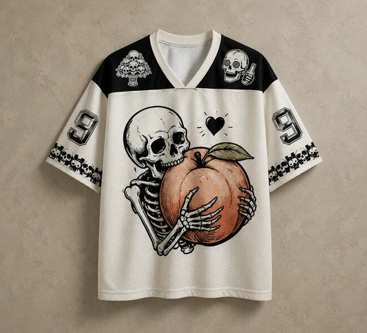Skeleton Jersey Shirt I'll Be Damned If I Die Sober Chaosbornwear