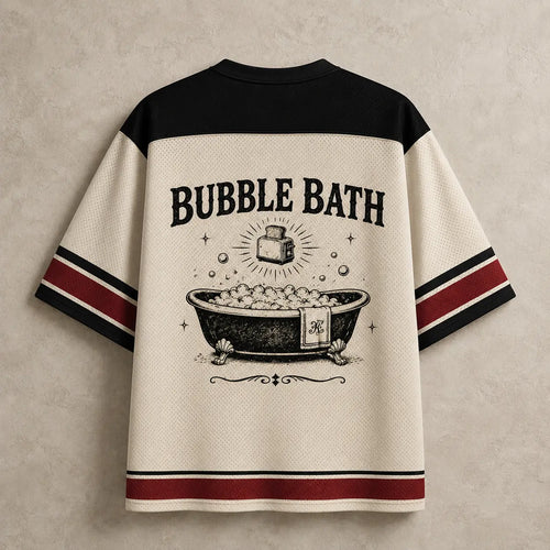 Skeleton Jersey Shirt Live Laugh Bubble Bath Graphic Chaosbornwear
