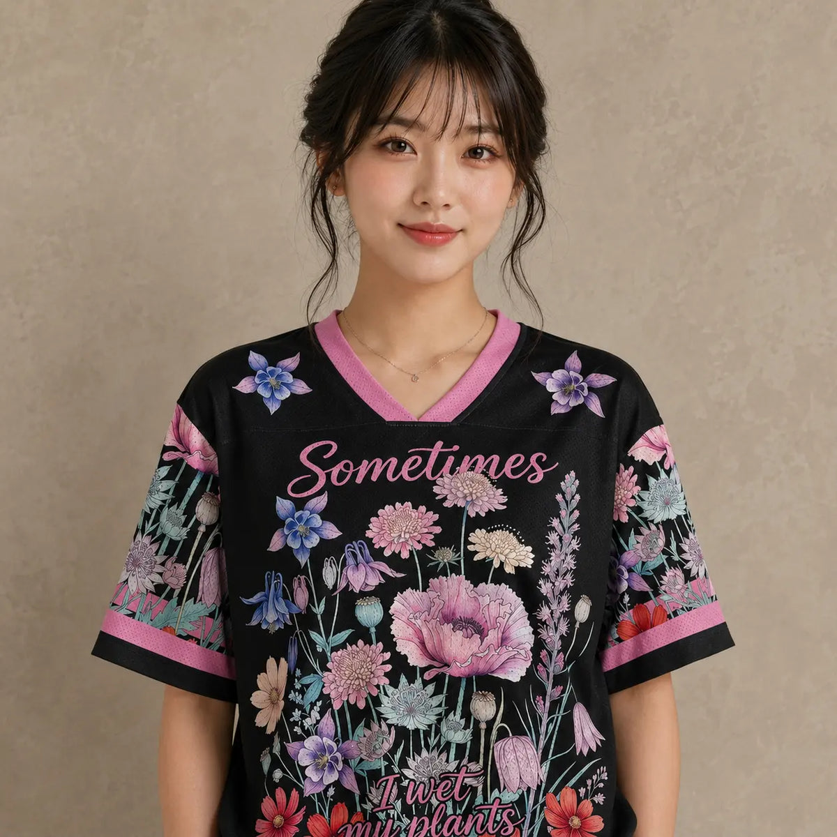 Sometimes I Wet My Plants Wildflower Jersey Shirt Floral Chaosbornwear