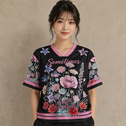 Sometimes I Wet My Plants Wildflower Jersey Shirt Floral Chaosbornwear