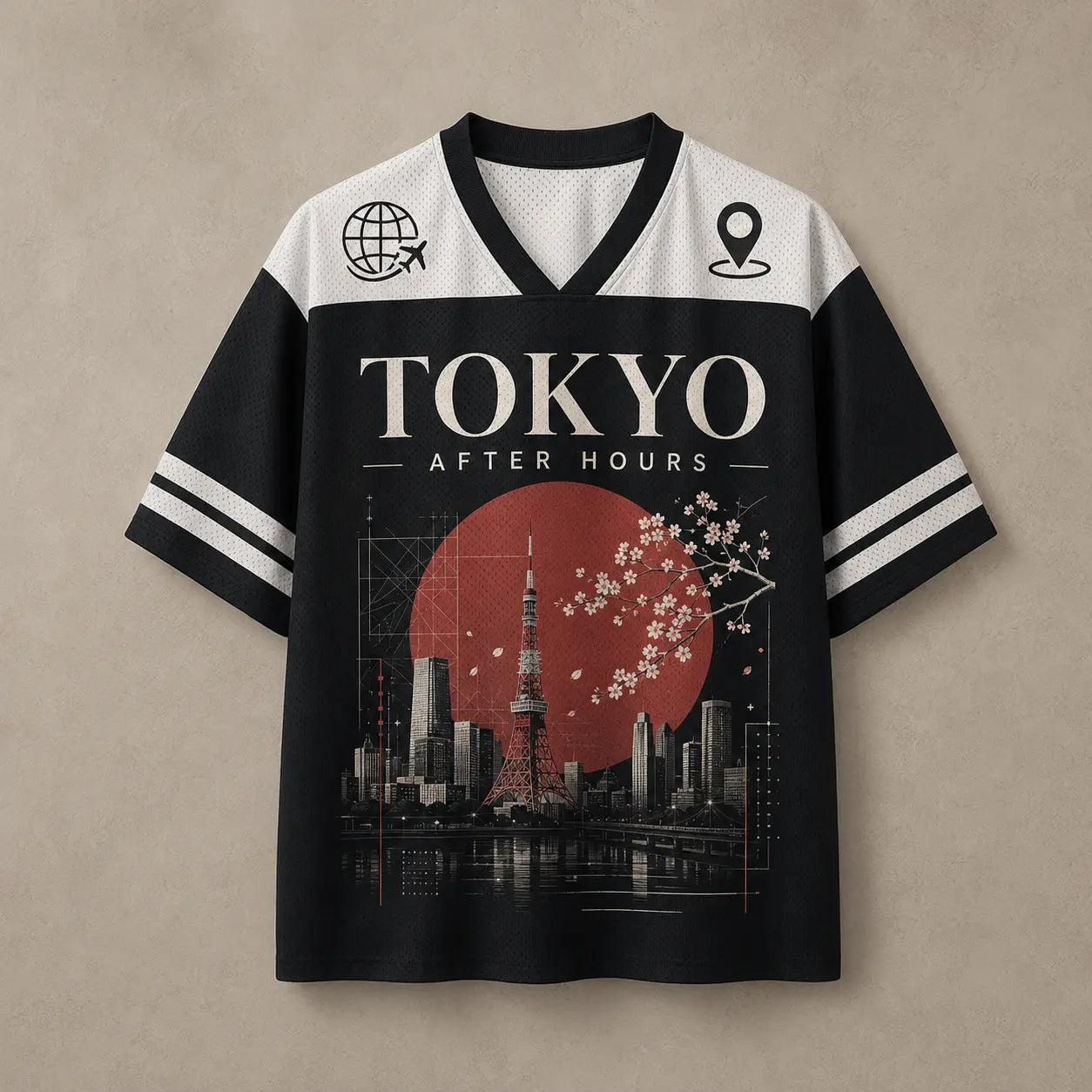 Tokyo Jersey Shirt After Hours Skyline Graphic Chaosbornwear