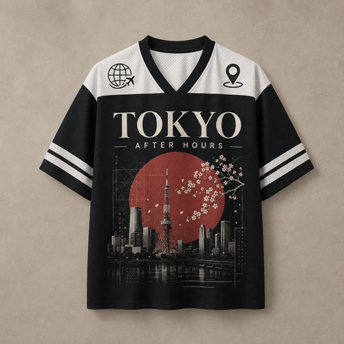 Tokyo Jersey Shirt After Hours Skyline Graphic Chaosbornwear