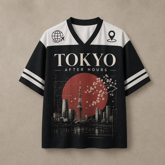Tokyo Jersey Shirt After Hours Skyline Graphic Chaosbornwear