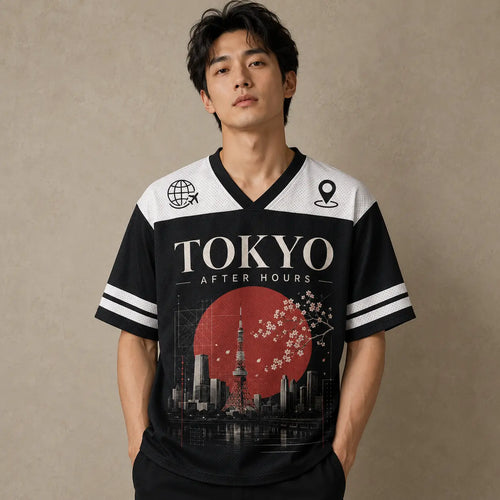 Tokyo Jersey Shirt After Hours Skyline Graphic Chaosbornwear