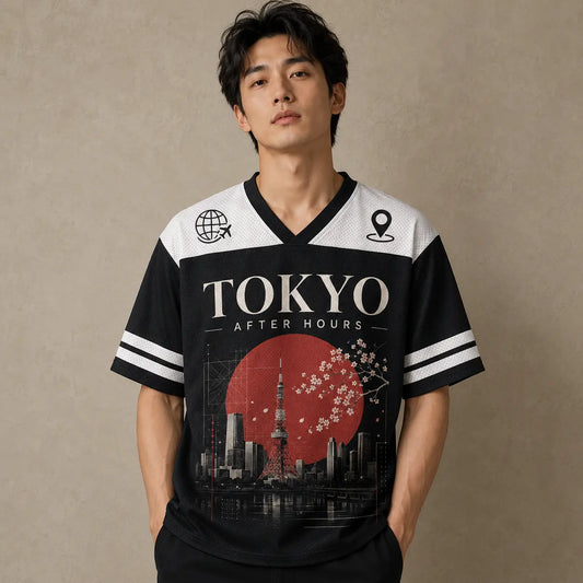 Tokyo Jersey Shirt After Hours Skyline Graphic Chaosbornwear