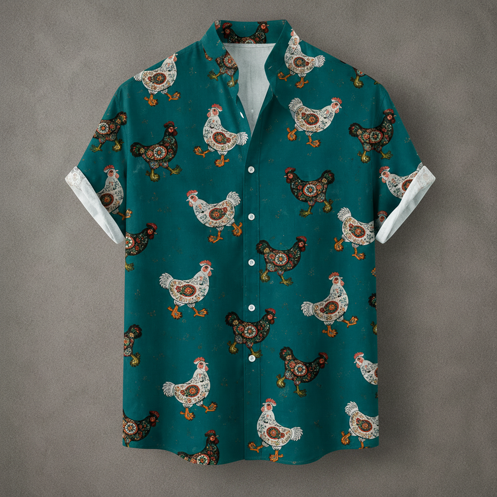 Vintage Retro Shirt Men’s Design Button Shirt Chaosbornwear