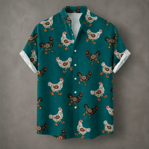 Vintage Retro Shirt Men’s Design Button Shirt Chaosbornwear