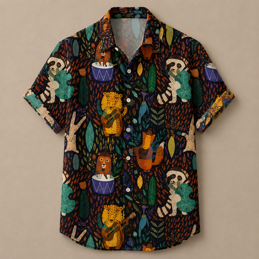 Vintage Retro Shirt Men’s Design Button Shirt Chaosbornwear
