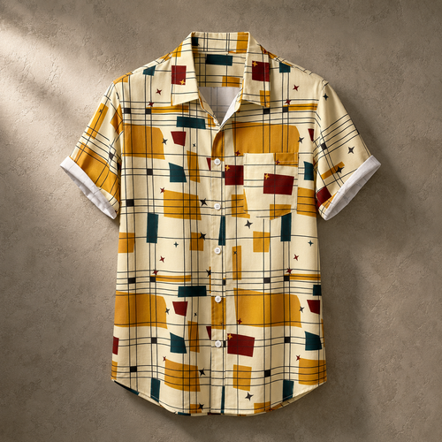 Vintage Retro Shirt Men’s Design Button Shirt Chaosbornwear