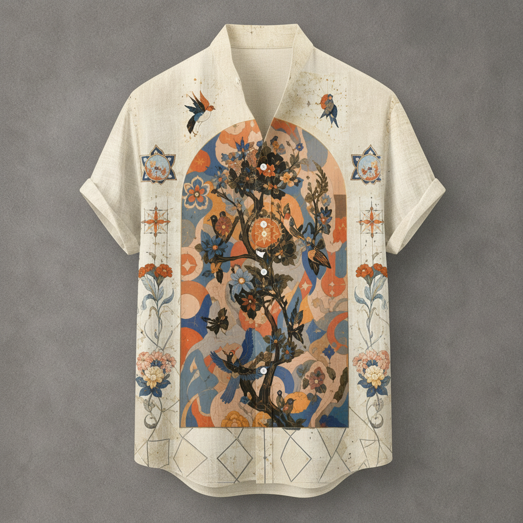 Vintage Retro Shirt Men’s Design Button Shirt Chaosbornwear