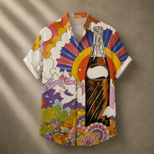 Vintage Retro Shirt Men’s Design Button Shirt Chaosbornwear