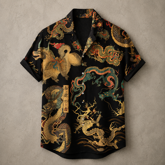 Vintage Retro Shirt Men’s Design Button Shirt Chaosbornwear