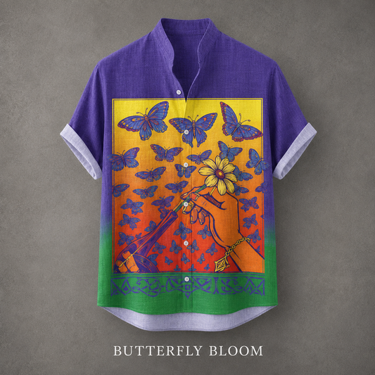 Vintage Retro Shirt Men’s Design Button Shirt Chaosbornwear