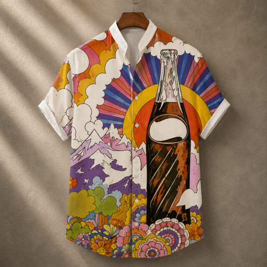 Vintage Retro Shirt Men’s Design Button Shirt Chaosbornwear