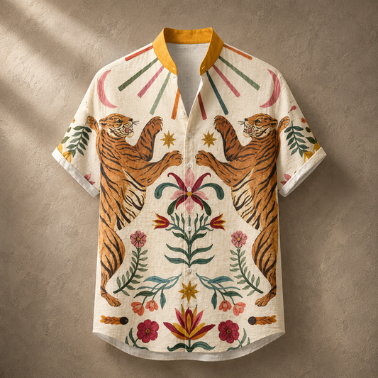 Vintage Retro Shirt Men’s Design Button Shirt Chaosbornwear