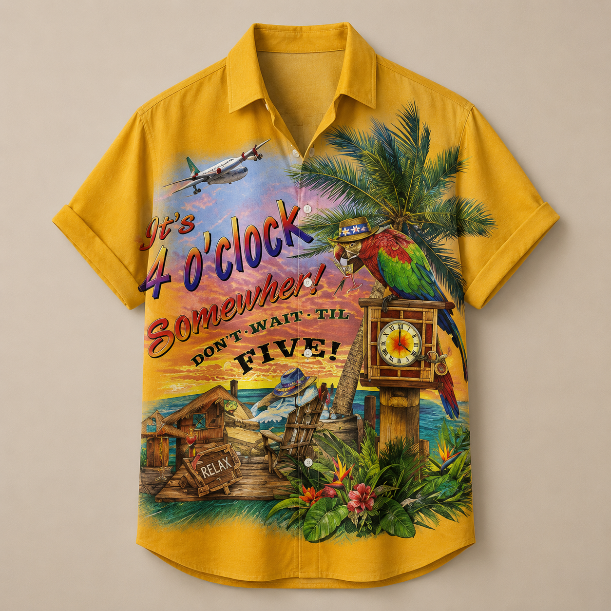 Vintage Retro Shirt Men’s Design Button Shirt Chaosbornwear