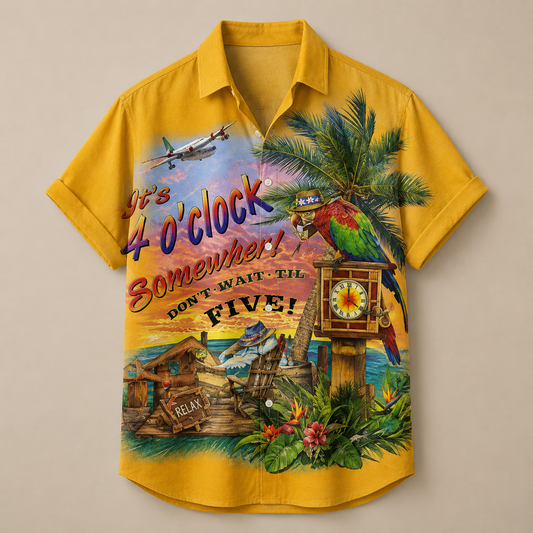 Vintage Retro Shirt Men’s Design Button Shirt Chaosbornwear