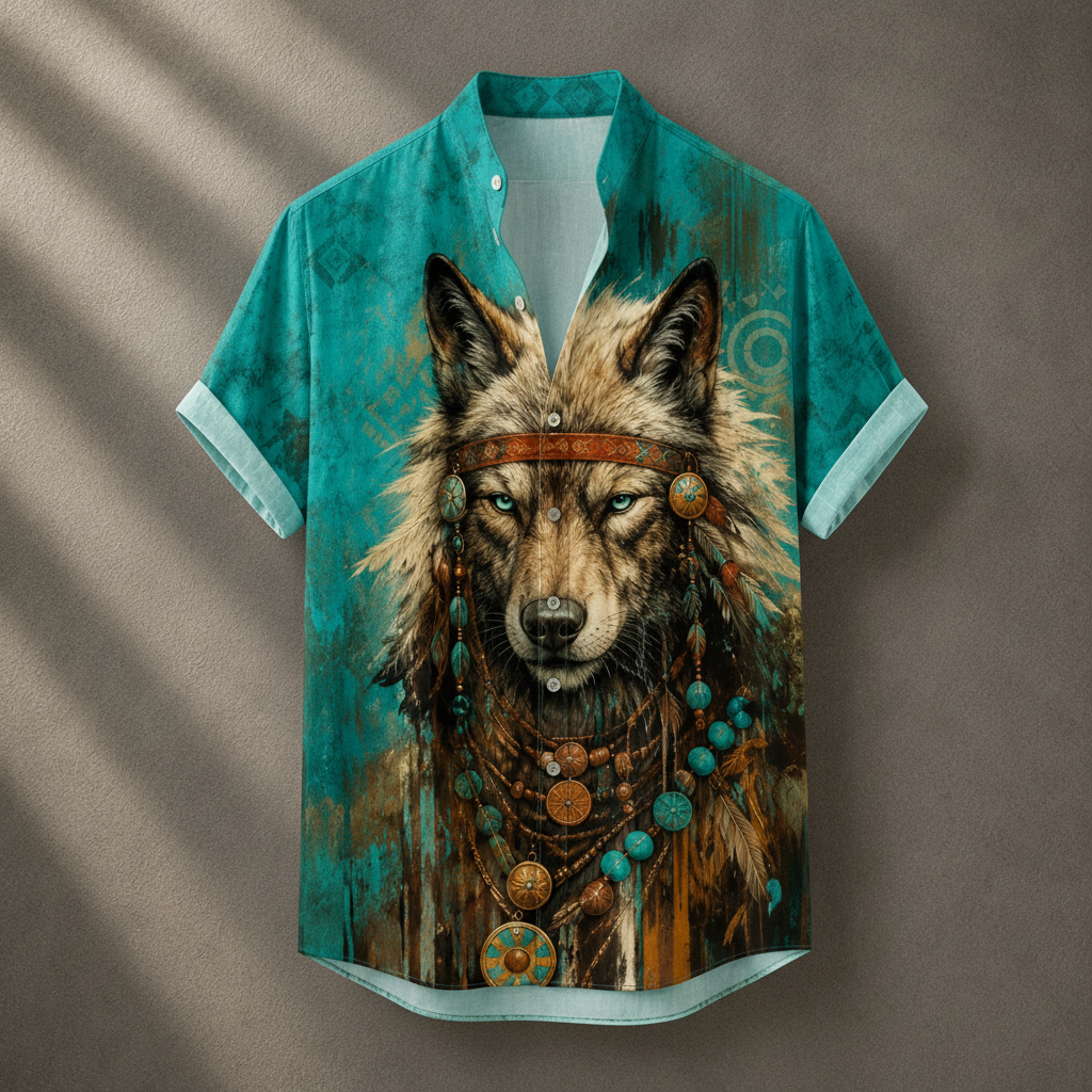 Vintage Retro Shirt Men’s Design Button Shirt Chaosbornwear